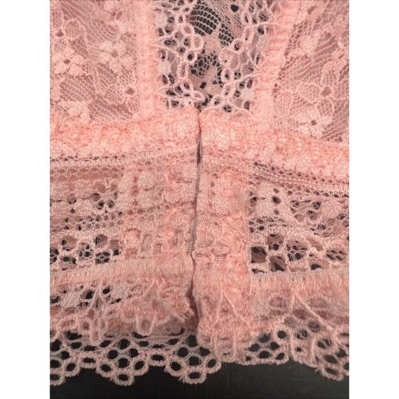 Victorias Secret Pink Womens Lace Bralette Bra Front Closure Adj Straps Size M - Picture 3 of 11